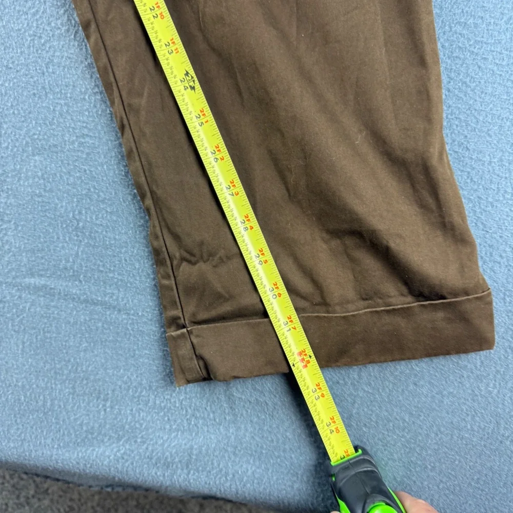 Vintage Polo Ralph Lauren Hammond Pants Men's 36x32 Brown Double Pleated Cuffed
